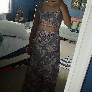 Two piece floral dress